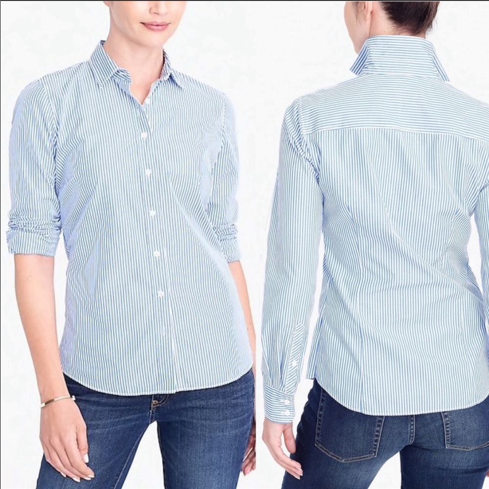 Striped button down